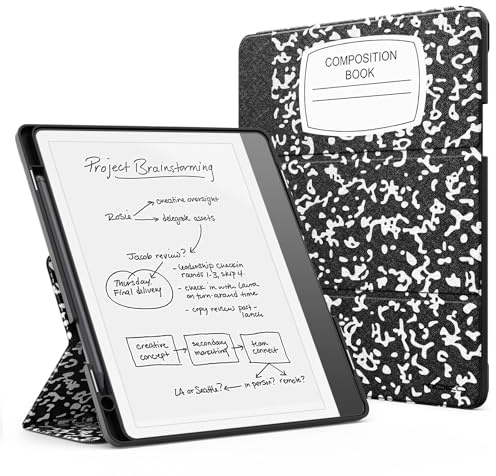 MoKo Ständer Hülle für Kindle Scribe 10,2 2024/2022, Notizbuch Schwarz