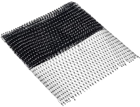 FINGERINSPIRE 2 Meter dehnbarer Pailletten-Netzstoff mit schwarzen Strasssteinen, glitzernd, für Kleidung