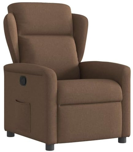 vidaXL Reclinerfåtölj brun tyg, liggfåtölj, fåtölj, justerbar fåtölj, liggfåtöljer, fåtöljer, justerbara fåtöljer, lutningsbar fåtölj