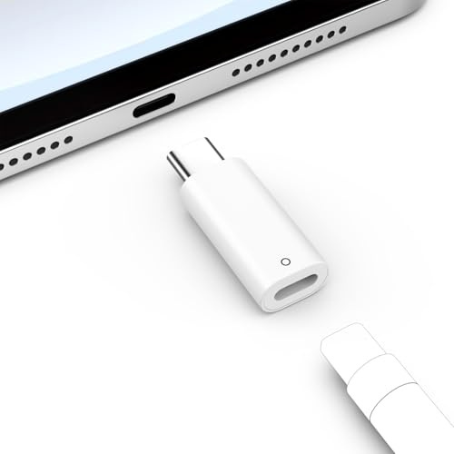 Moko USB-C Zu iPencil Ladeadapter Kompatibel Mit Apple Pencil 1. Gen | Apple Pencil Adapter Für iPad 11./10. Generation, USB-C Zu iPencil 1. Gen Ladeanschluss, Bluetooth Kopplung