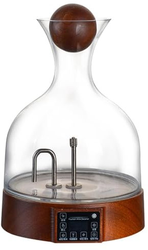 HYYKEJI Decanter Elettrico Portatile Intelligente per Vino, con Schermo LCD, Corpo del Vino circolante a 360°, capacità di 2000 ml, Facile da Usare, per Sommelier, Appassionati di Vino