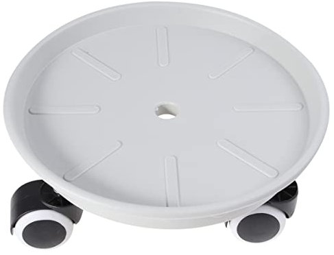 Happyyami Bandeja para Macetas Móvil De Plástico Redonda con Ruedas Bandeja para Macetas con Depósito De Agua para