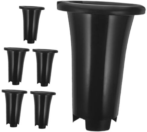 TOYANDONA 6piezas Macetas De Orquídeas Negras con Drenaje Macetas para Cultivo De Orquídeas y Plantas Acuáticas para Jardinería Hidropónica y Crecimiento De Raíces