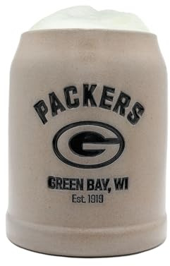 Bavariashop Chope à bière NFL Premium Green Bay Packers | Verre à bière officiel NFL avec logo de l'équipe | Chope à bière de football américain | 0,5 l