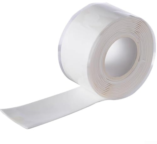 SPORTARC Silicone Waterproof Tape, Waterproof Repair Tape For Plumbing Electrical Pipe Leak Fix DIY Home Maintenance For Pipe Leak Repairs(white)