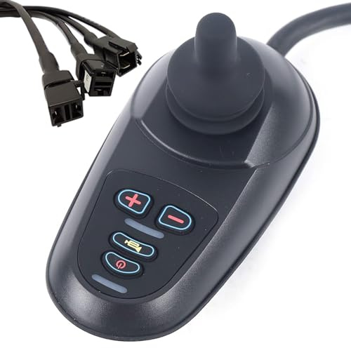 Rollstuhl-Joystick-Controller, 24 V Gleichstrom, wasserdicht, elektrisches Zubehör mit LED-Anleitung für zusammenklappbare elektrische Rollstühle