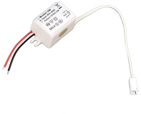 Adaptateur d'alimentation d'entraînement LED Compact 3W, Protection contre les surtensions DC12V pour bandes lumineuses LED, lumières industrielles