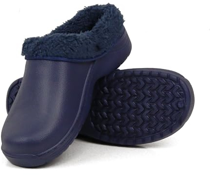COZSERIES Zuecos Hombre Invierno Forrados Interior Exterior Cálidos Cómodos Antideslizantes Goma Ligera Resistentes Fáciles Limpiar Diseño Moderno Diario Casa Regalo Hecho En España MT MARINO-43