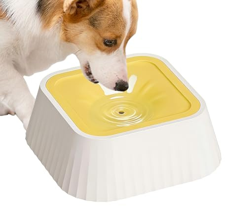 Skvättsäker Hundskål - 1.1L Lecksäker Skål,Långsam vattenskål med antiskid undersida för hundar,För Valp Inomhus Utomhus Resa Bil Bur