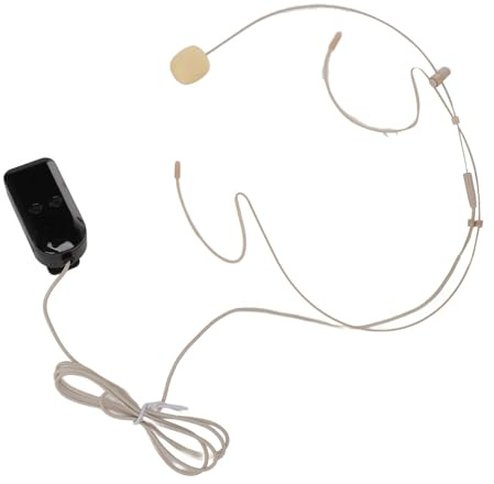 FAUOSWUK Microphone Casque sans Fil 2,4 G avec 6 Heures D'autonomie, Connexion Automatique pour l'enseignement en Streaming en Direct, 1 unité