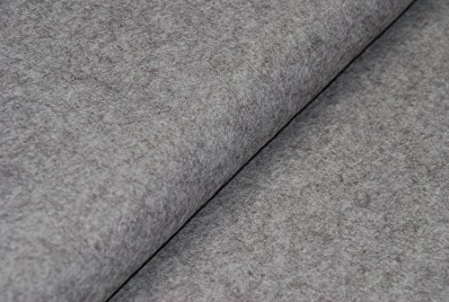 Handicraft Wool/Viscose Felt Fabric Material - Marl Grey V1, 1Mtr 100cm x 90cm