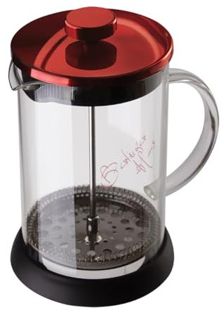 Coffee & tea plunger, 600 ml, burgundy