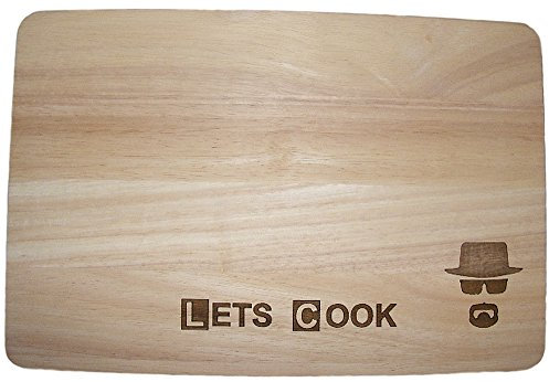 Fastcraft - Tagliere per formaggi in legno, con faccia scolpita di Walter White, personaggio di Breaking Bad, idea regalo per compleanno e Natale.