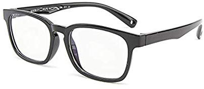 Suertree Anti Blaulicht Brille Kinder Blaulichtfilter Gläser für Computer,TV,Online-Unterricht Brillengestell black
