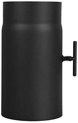 LANZZAS - Tubo per forno 250 mm con valvola a farfalla, diametro DN 130 mm, colore: nero - altri tubi del nostro assortimento, li trovi qui.