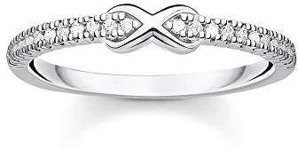 THOMAS SABO Ring Infinity mit weißen Steinen silber 925 Sterling Silber TR2322-051-14-56