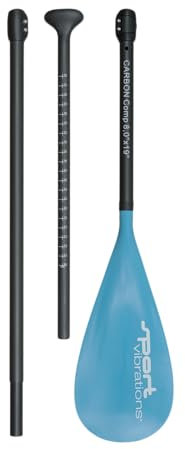 Sport Vibrations® 3 TLG. SUP Paddel CarbonComp 8'0 Antitwist- Superlight (3 TLG. SUP Paddel - ohne Paddeltasche)
