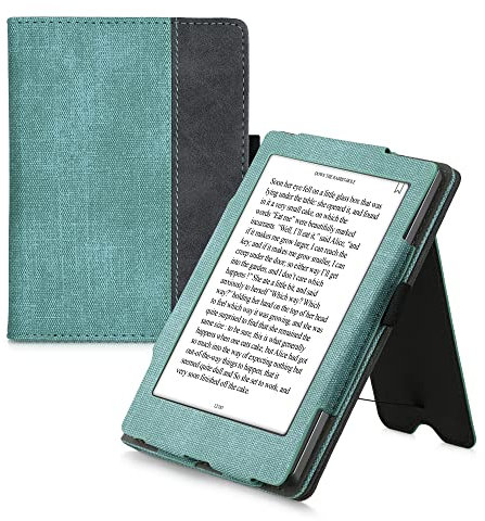 kwmobile Étui pour liseuse électronique Kobo Aura Edition 2 - Housse Rabat liseuse en suède