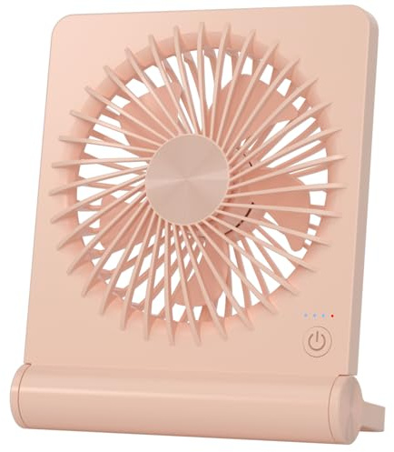 Tevelecin Small Desk Fan,Rechargeable USB Fan Battery Operated,Ultra Quiet, Strong Wind, 3 Speeds Travel Fans