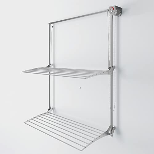 Foxydry Wall Plus Wäscheständer, Wäscheständer, vertikal, versenkbar, für den Innen- und Außenbereich 128x52x137 cm