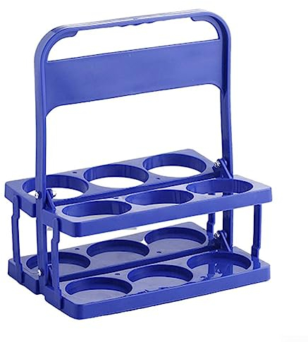 Foldable Beer Rack Reusable 6 Pack Beer Bottle Carrier Basket Bottle Holder Black