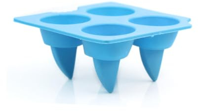 Milisten Shark Fin Ice Cube Tray Silicone Mold Creative Ice Making Grid for Home Bar Parties Easy Demold Reusable 4 Inch