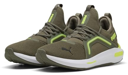 Puma SOFTRIDE Enzo 5 - Scarpe per Jogging su Strada Unisex, Loden Green-Yellow Alert,