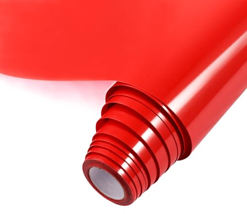 NANAPLUMS Plotterfolie Textil, Flexfolie zum Aufbügeln, Rot | HTV-Bügelfolie, leicht zu schneiden und zu entgittern; für gängige Schneideplotter, DIY-T-Shirts, Taschen und Textilien.