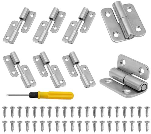 TETEWEVER 8 Stück Abnehmbares Scharnier 3,7cm Scharniere Klappbar Aushebescharnier Edelstahl Türscharnier Flaggenscharniere für Tür Möbel Fenster Schrank