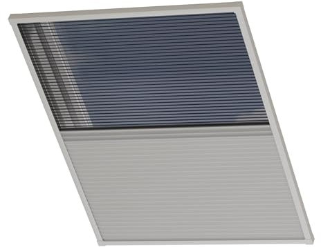 Cocoon Dachfenster Verdunkelung mit Moskitonetz 80x120 - Thermo Rollo - Einfache Montage - Weiß