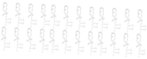 PRETYZOOM 24 STK fensterladenhalter Halterung für plissees gardinenstangenhalterungen gardinen klemmstangen gardinenklammern transparente Vorhangclips Blindklemmen Blindvolant-Ersatzclips pp