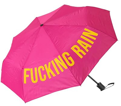 FISURA - Original gestreifter Regenschirm für Damen, klein, automatisch, Reisegröße, winddicht, 96 cm Durchmesser, offen.
