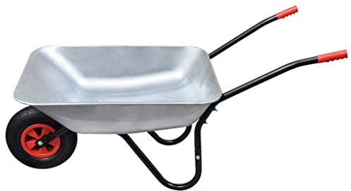 Carretilla para césped y jardín, jardinería, herramientas de jardinería, carretillas, carretillas, rueda única, 80 l