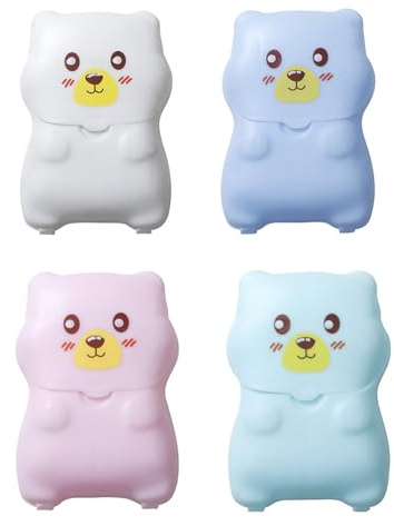 Vikrami lighting 4 PCS Box Mini Portable Disposable Travel Paper Soap Sheets Scented Slice Sheets Travel Soap Paper Travels Soaps Sheet Portable Soaps Flakes Box for Home Travels Camping Hiking