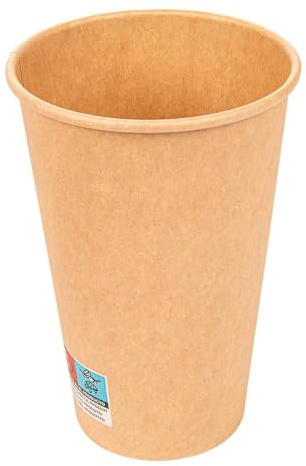 Sanjoma Chemical Solutions Pack 50 Vasos 480ml de Cartón Kraft para Bebidas Calientes – Reciclables – Compatibles con Tapas