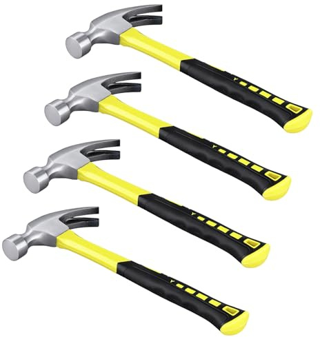 LEXININ Klohammare, 24 oz, 33 x 14 x 3 cm, 4-delar, stålhuvud med ergonomiskt grepp, gul och svart