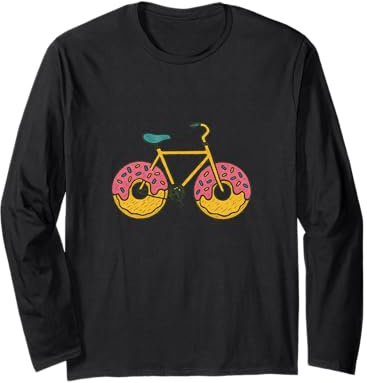 Vélo Amusant en Forme de Donut avec Roues à pâtisserie colorées Manche Longue