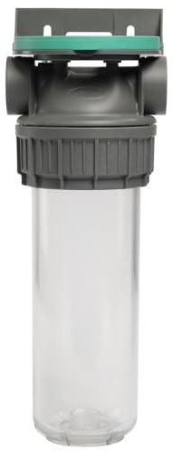 ECOSOFT Porte filtre eau simple 9’’3/4 3P, connexion 3/4'', support de fixation, clé, conçu pour une filtration de l’eau du robinet facile, sûre, fabrication européenne