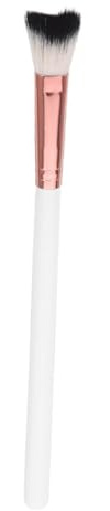 Veemoon Soft Synthetic Highlighter Makeup Brush for Face Contouring and Nose Shadow Ergonomic Handle Multipurpose Cosmetic Tool for Women Blush and Highlight Application White Rose Gold
