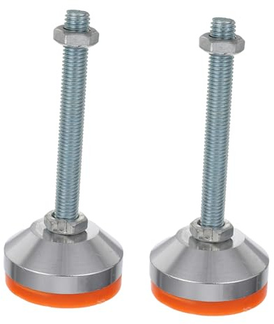 HOLIDYOYO 2pcs Heavy Duty Swivel Leveling Feet Carbon Steel Adjustable Workbench Leg Levelers Threaded Capacity Industrial Machine Furniture Support