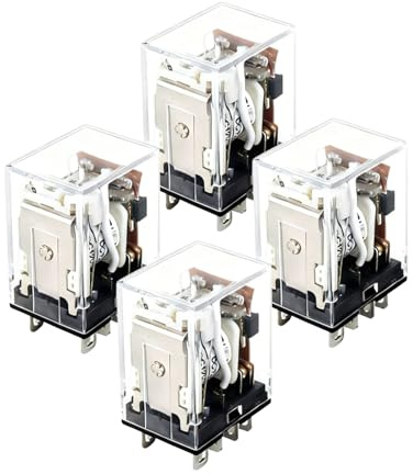 GERUI 4 Pezzi Relè LY2NJ Mini AC220V Interruttore Elettromagnetico 8 Pin DPDT Con Lampada LED Del Relè Contatti In Argento
