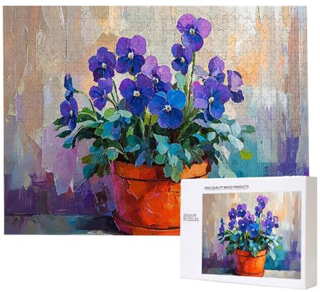 Puzzles 1000 Pieces for Adults jigsaw Puzzles for Adults 1000 Piece Puzzle Challenging & Brainteasing Educationa Game for The Whole for Women, Gifts for Men, jigsaw Puzzle Theme: (Flowerpot) h-433