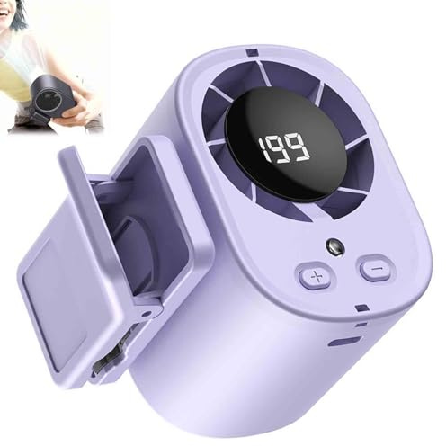 Aire acondicionado con clip para coche, portátil, recargable por USB, mini ventiladores de refrigeración personal de mano, 2026 con pantalla LED, rotación de 360°, 199 velocidades ajustables para el