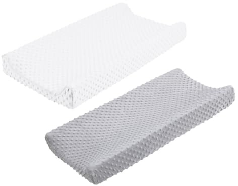 NUSITOU Wickelauflagenbezüge für Babys und Kleinkinder aus Polyester 2 Stück rutschfest und wiederverwendbar für Wickeltisch und Kinderzimmer