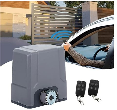 Ouvre-moteur de porte coulissante, Kit alimenté à l'énergie solaire DC 24V, opérateurs portes automatiques, 500KG/800KG avec batterie Entrée de maison et jardin