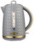 Tower T10052GRY Empire 1.7 Litre Kettle with Rapid Boil, Removable Filter, 3000W, Grey with Brass Accents