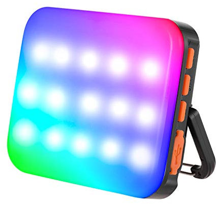 Andoer Luce Video RGB Led RGB Luci Video illuminazione Pannello Professionale Luce Video per Fotocamera Fotografia Faretto Led Dimmerabile 3200K-6500K Temperatura di Colore con Batteria Integrata