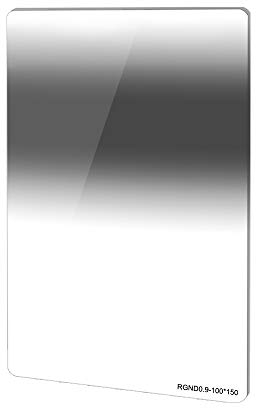 JONGSUN 100x150mm Square ND Filter, Reverse Graduated Gray Neutral Density Filter, 18 Layer Multi-Coated, Optical Glass Schott B270, RGND8 0.9 3-Stop.