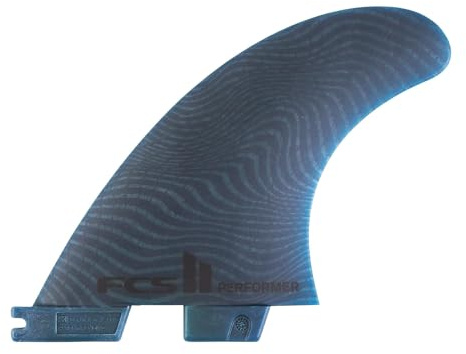 FCS II Performer Neo Glass Medium Tri Fin Set | Designed for Speed, Control, & Flow - Ideal for Diverse Surf Conditions, Adaptable & Consistent (Large)