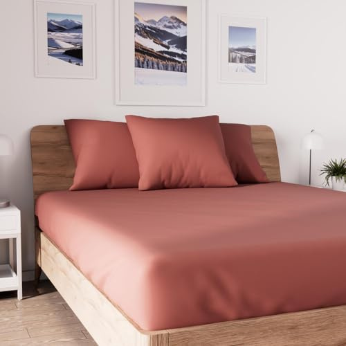 Soleil d'Ocre Jersey Döda Omslag, Bomull, Röd, 90 x 190 cm